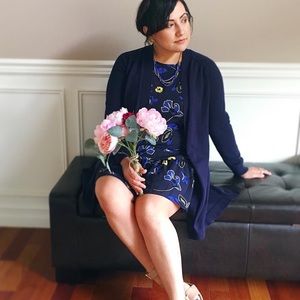 Ruffle Hem Shift Dress by HALOGEN